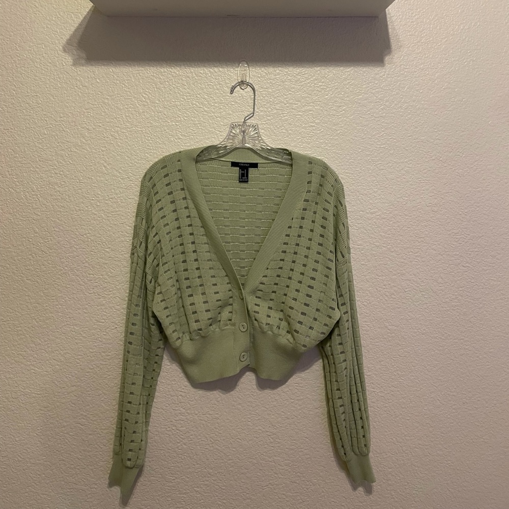 Sage cropped sweater